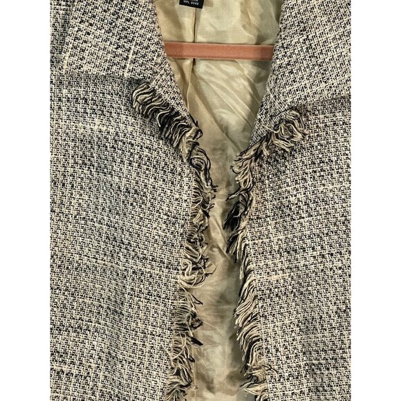 Alfani suit jacket blazer collar v neck slits on arm shoulder pads size 12 armpi - Picture 2 of 7